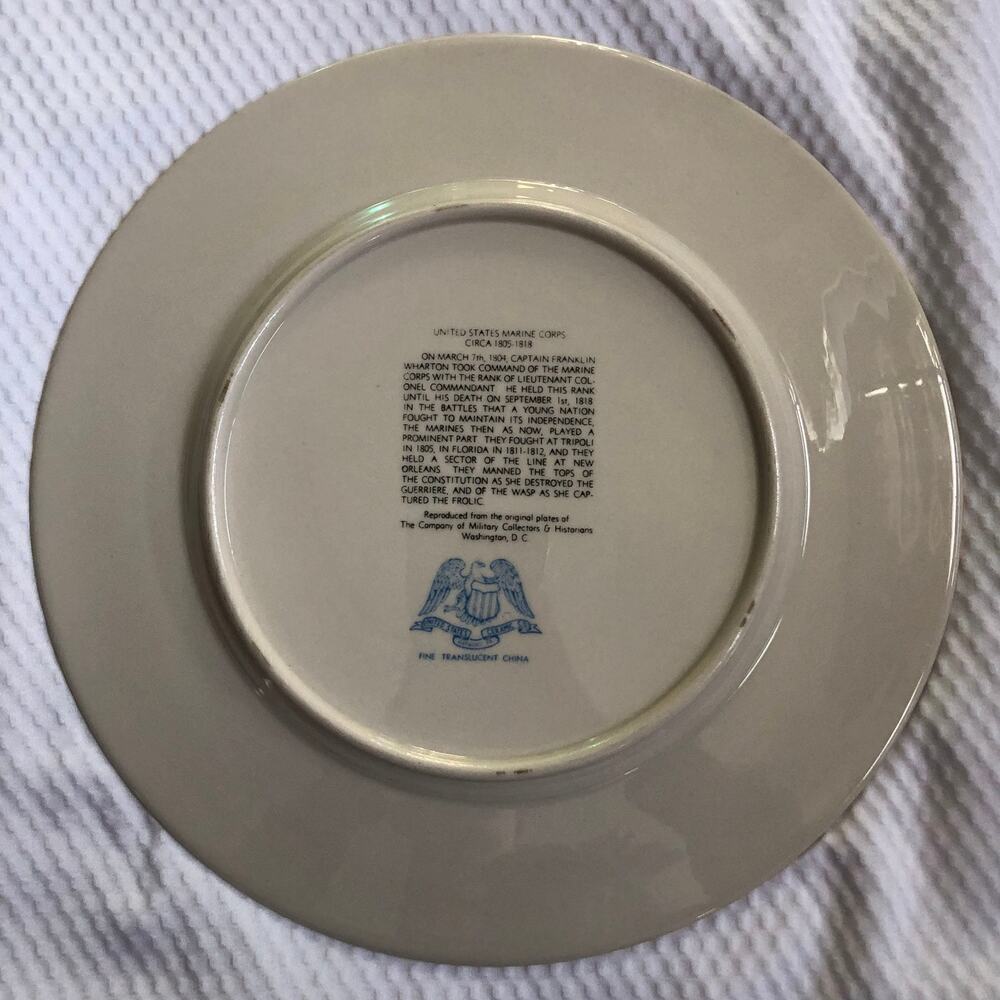 Vtg.US Ceramics Historical American Uniforms Set of 2 Collectors Plates 10.5" - Picture 8 of 9